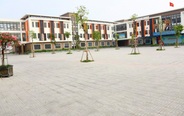 Gạch Terrazzo đa màu Secoin tại Trường tiểu học Bùi Quang Mại, xã Đại Mạch, huyện Đông Anh, Hà Nội